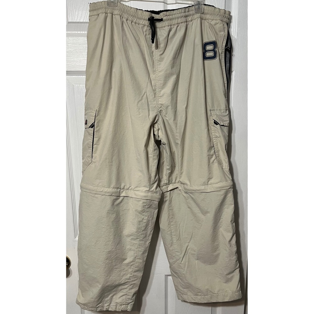 Vintage Y2K Route 66 Mens Cargo‎ Zip Off Convertible Pants Khaki Size XL (36x32)